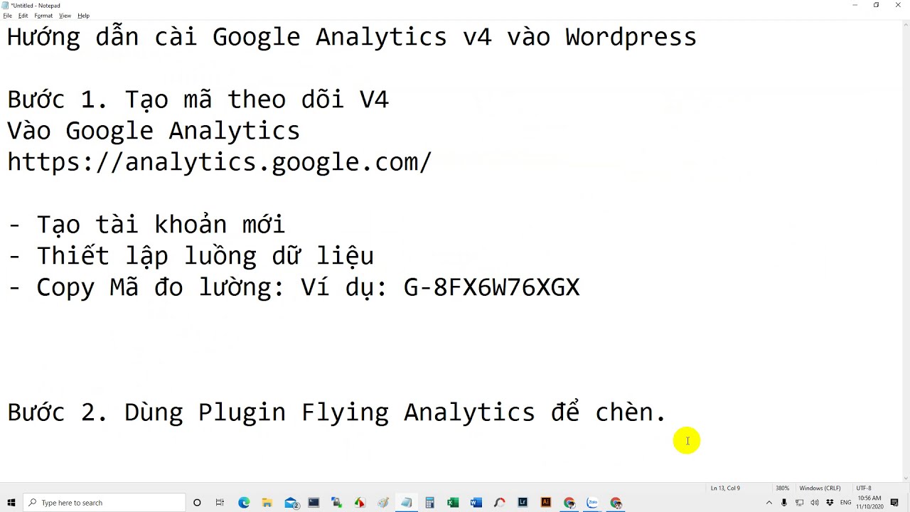 Cách chèn mã Google Analytics v4 vào Wordpress