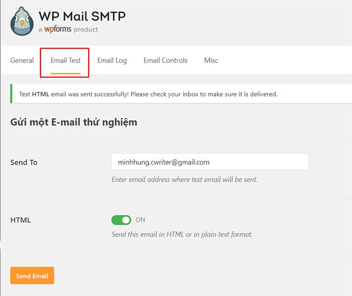 Email Test Smtp