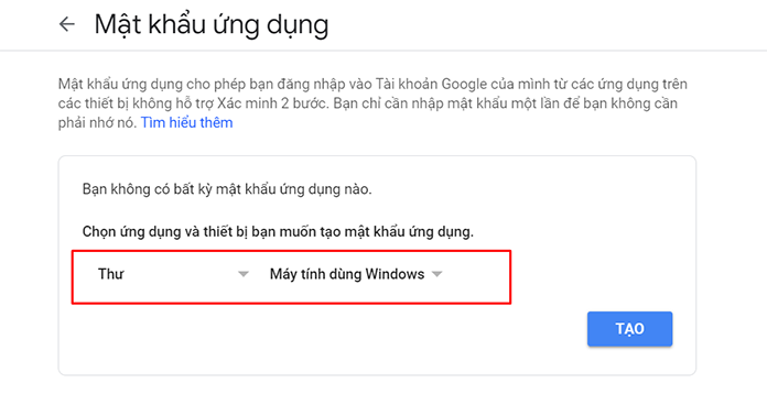 Tao Mat Khau Ung Dung Google